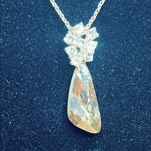 Illuminaire Golden & Clear Swarovski crystal Gold Necklace NWT